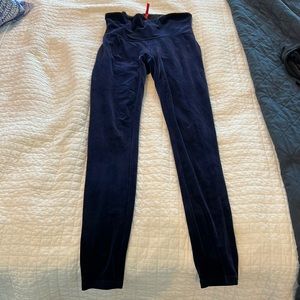 Spanx High waisted velvet leggings